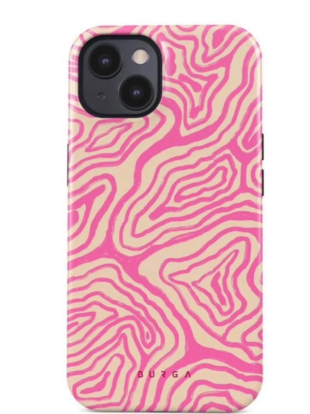 Burga Pink Zebra Swirl Protective Phone Case